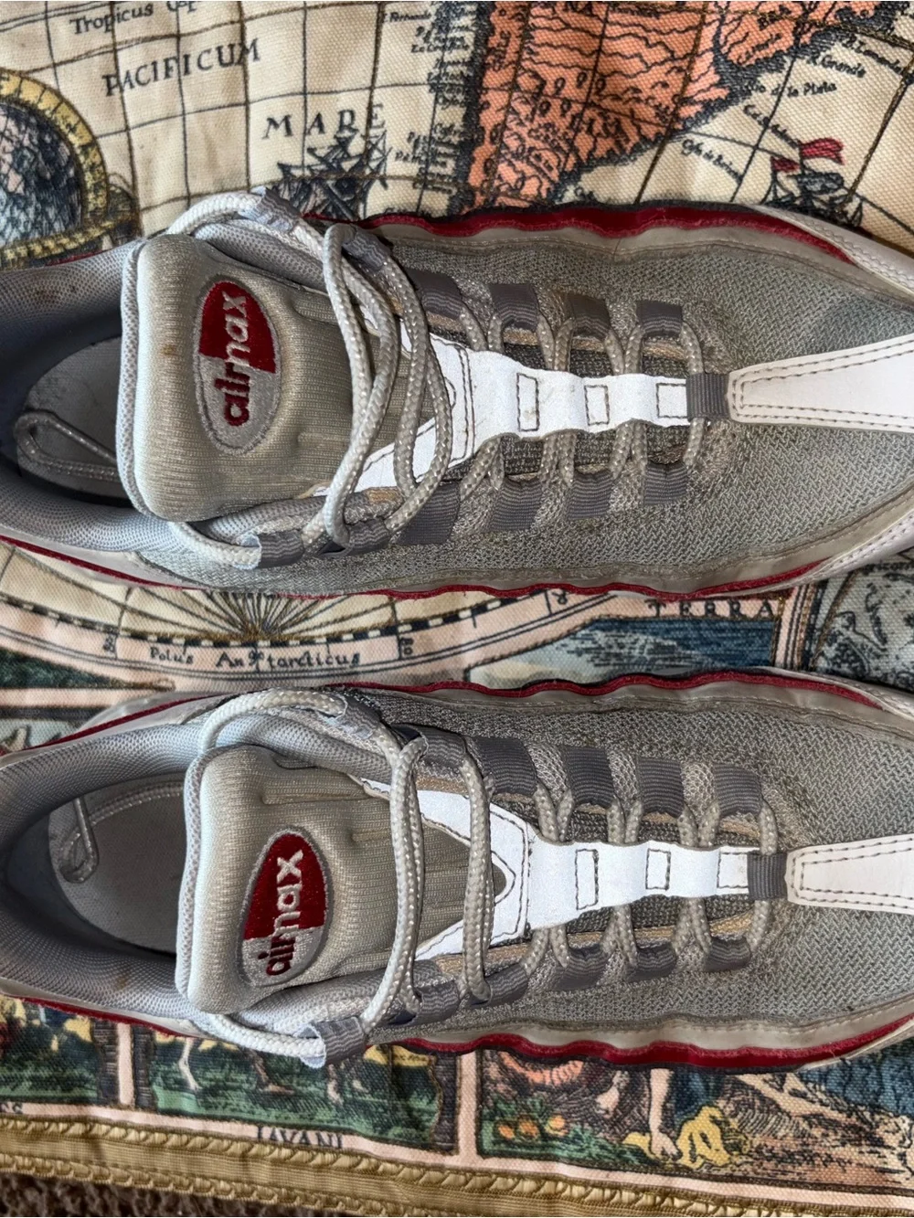 Nike Air Max 95 Sneakers - White & Red